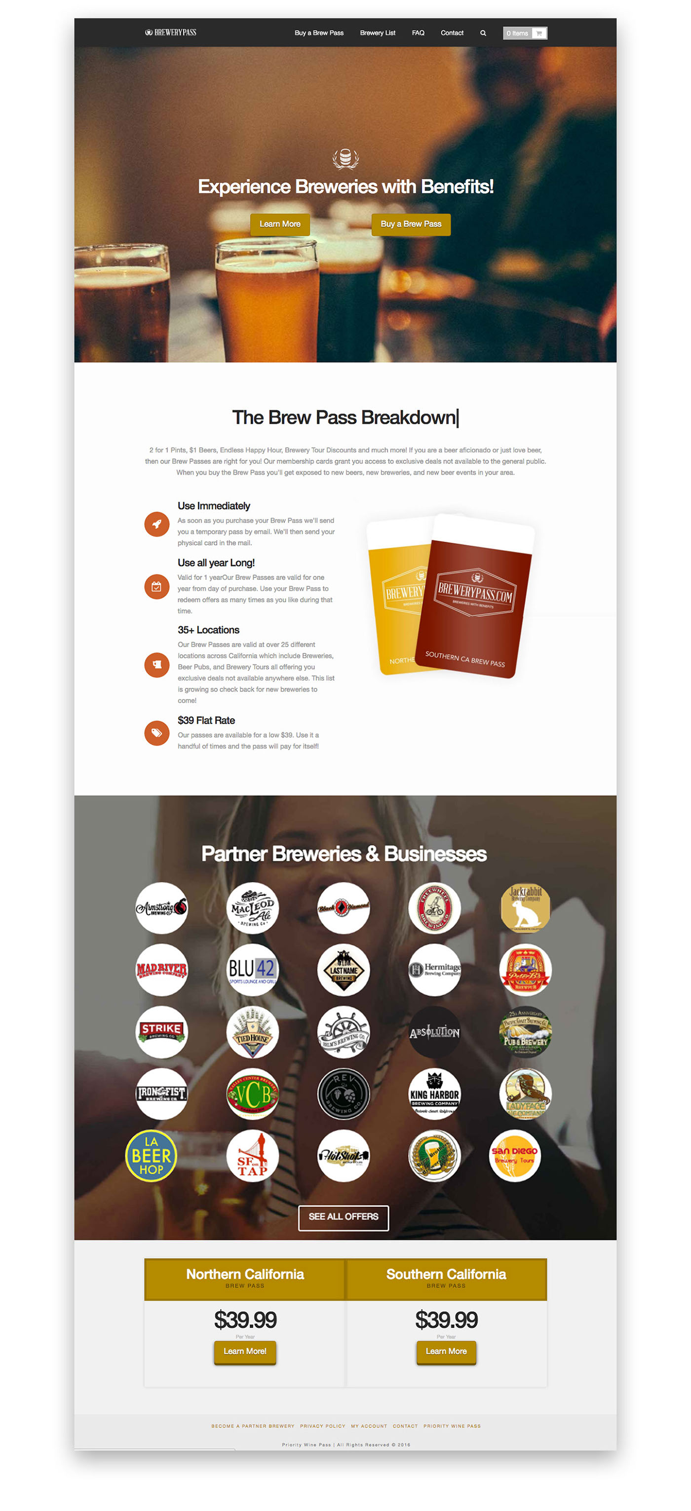 Design of the Brewery Pass Homepage